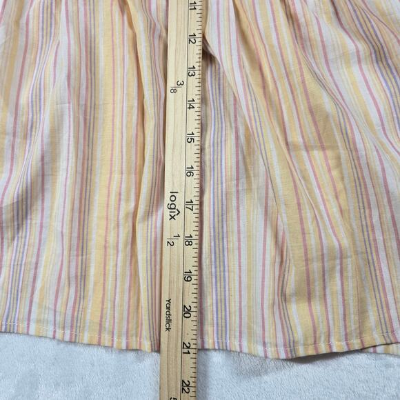 Davi & Dani Striped Square Neck Top Ruffle Sleeves Womens Size Large Boho NWT - Picture 5 of 7